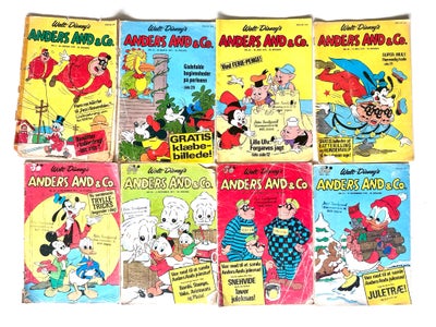 Tegneserier, 9 stk Anders And 1973, Slidte, skader og skrift.
Alle er dog komplette!

Nr. 4……………..……