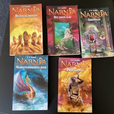 NARNIA, C.S. Lewis, 5 Narnia bøger af C. S. Lewis i superfin stand og fra ikkerygerhjem. 

Hesten og