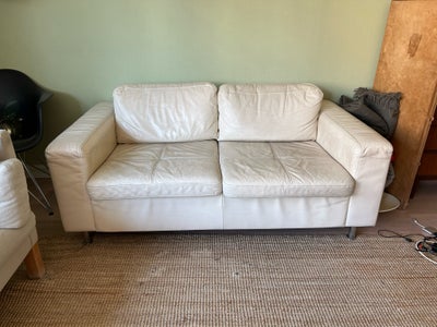 Sofa, andet materiale, 2 pers., Hvid læder sofa
længde 160 cm, højde 60 cm, dybde 90 cm

Fin stand o
