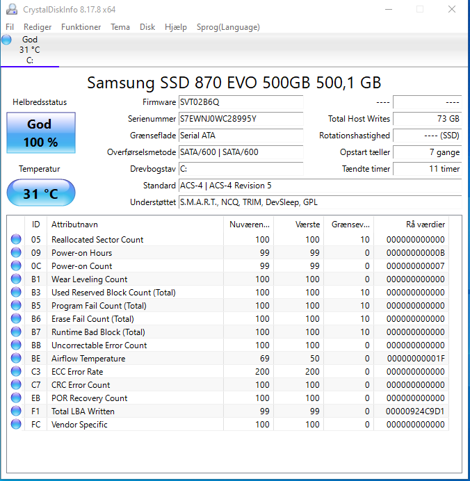 20x SSD, 256 GB, God