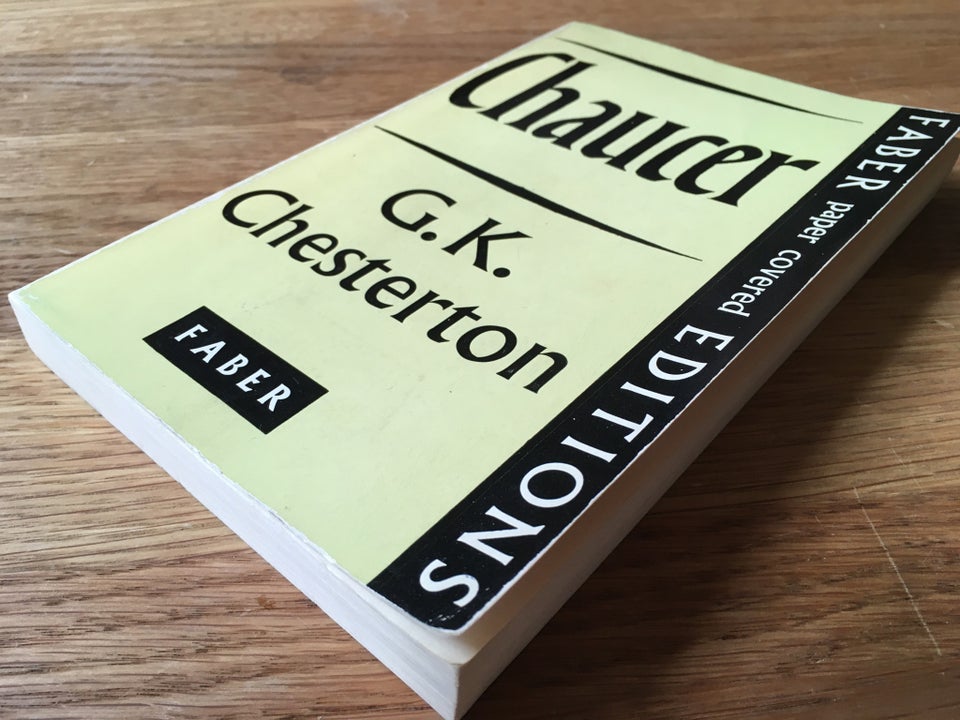 Chaucer, G. K. Chesterton, emne: litteraturhistorie