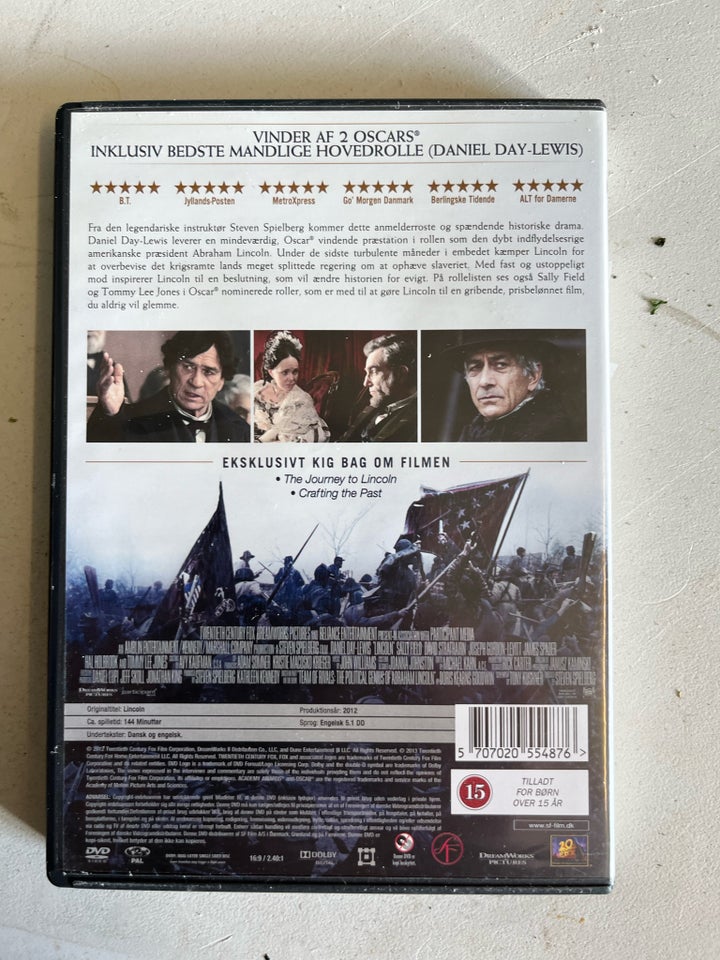 Lincoln, DVD, andet