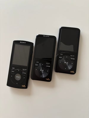 Sony, NWZ-S765,NWZ-S755, 16 GB, Rimelig, 3 stk Sony Walkman NWZ-S765,NWZ-S755 og NWZ-S755 16GB Black