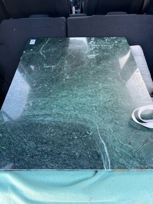 Marmorbord, Flaskegrøn marmorbordplade , marmor, b: 68 l: 88 h: 2, Fed stor marmor bordplade som f.e
