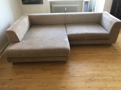 Hjørnesofa, bomuld, 3 pers. , Svensk design, Dejlig rummelig sofa med højrevendt chaiselong
Dybde: 9