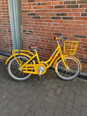 Pigecykel, classic cykel, Norden, 20 tommer hjul, 3 gear, Den fineste sommer & sol gule pigecykel, i