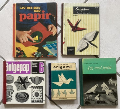 5 håndarbejdsbøger / Hobbybøger tema "Origami - Pa, emne: hobby og sport, 5 håndarbejdsbøger / Hobby