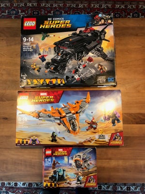 Lego Super heroes, 76087 - 76107 - 76102, Tre Super heroes modeller med alle brikker.
Ligger alle 3 