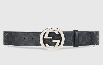 Bælte, Gucci, str. 80,  Canvas,  Læder,  God men brugt, Jeg sælger dette herre Gucci bælte, da det b