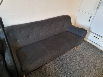 Sofa, 3 pers., Mørkegrå sofa