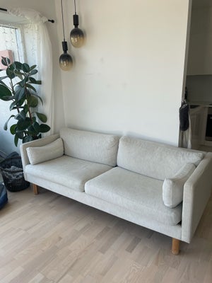 Sofa, 3 pers. , IKEA, Trænger til en vask, grundet pletter 

Længde: 202 cm 
Højde: 67 cm 
Bredde: 8