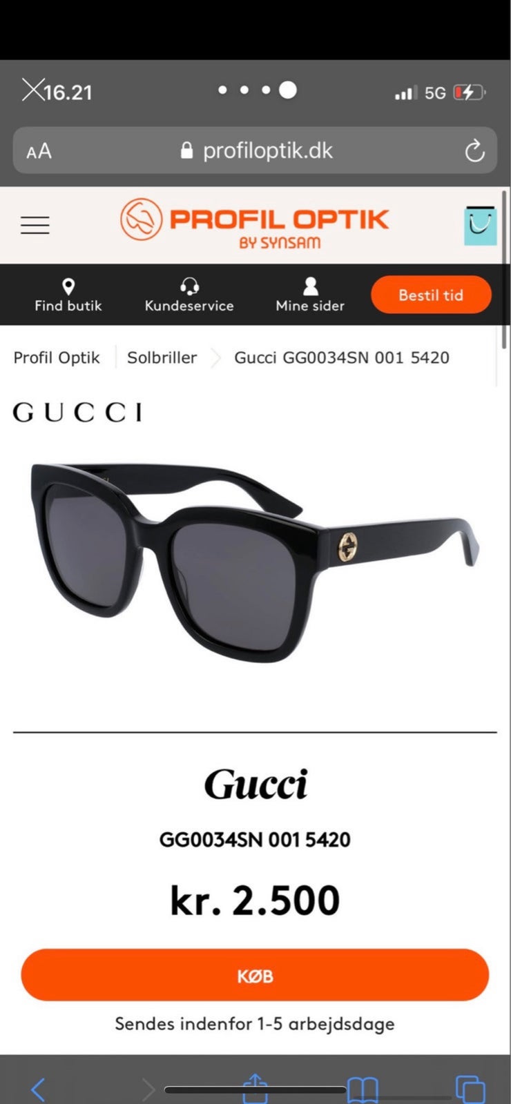 Solbriller dame, Gucci – Køb og Salg af Nyt og Brugt