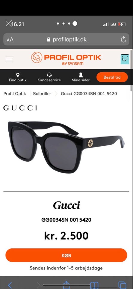 Solbriller dame, Gucci