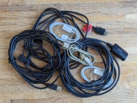 Signalkabel, USB forlængere, 1-5 m.