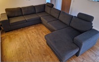 U-sofa, stof, 6 pers.