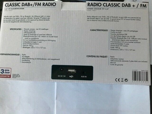 DAB-radio, Andet, ENV 1607