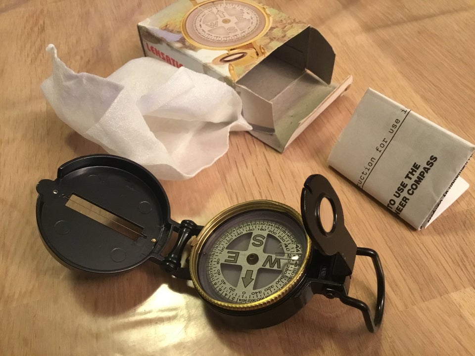 Ny Lensatic compass, Engineer compas, 100 kr.