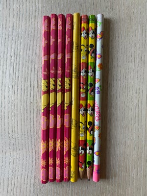 Andre samleobjekter, Blyanter, 8 retro blyanter med motiver:
- Peter Plys - 4 stk.
- Peter Plys - or