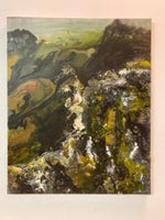 Akrylmaleri, Henri Koé, b: 65 cm h: 70 cm