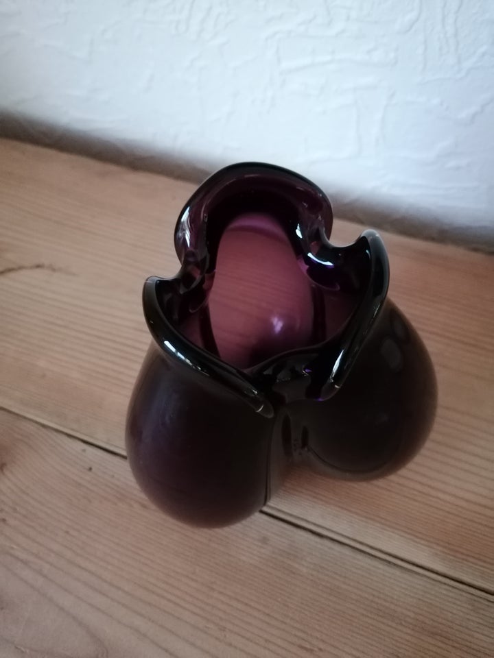 Trefløjet vase, Per Lytken, Holmegaard 1950 erne