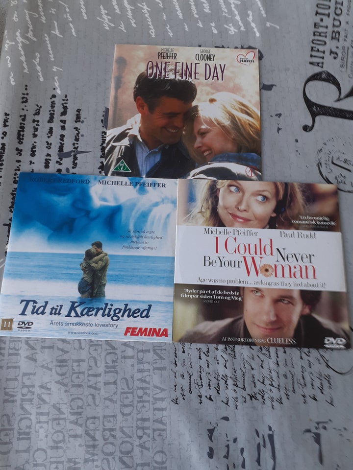 3 Film med Michelle Pfeiffer, DVD, romantik