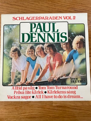 LP, Paul Dennis ( 1. Press), Schlage paraden Vol. 2, Pop, Virkelig velholdt lp uden ridser.
Cover er