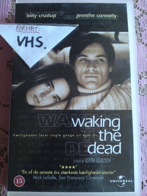 Romantik, Waking the dead, instruktør Keith gordon, Romantisk drama på VHS, x-leje, fra 1999, spille