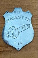 Klubemblem i sølv for MC klubben Knasten fra ‘70er