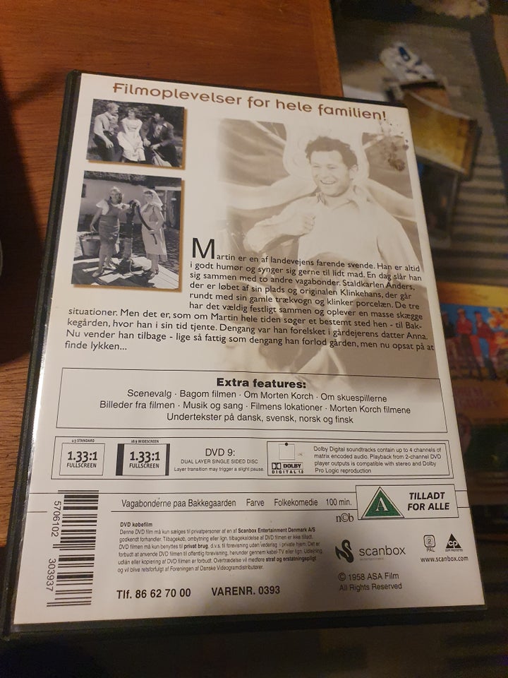 Vagabonderne på Bakkegården, DVD, familiefilm