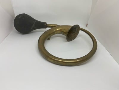 Messing, Horn, Stort messing Antik horn. Jagt horn. Det kan båtte. Af ældre dato. Længde 38 cm. Diam