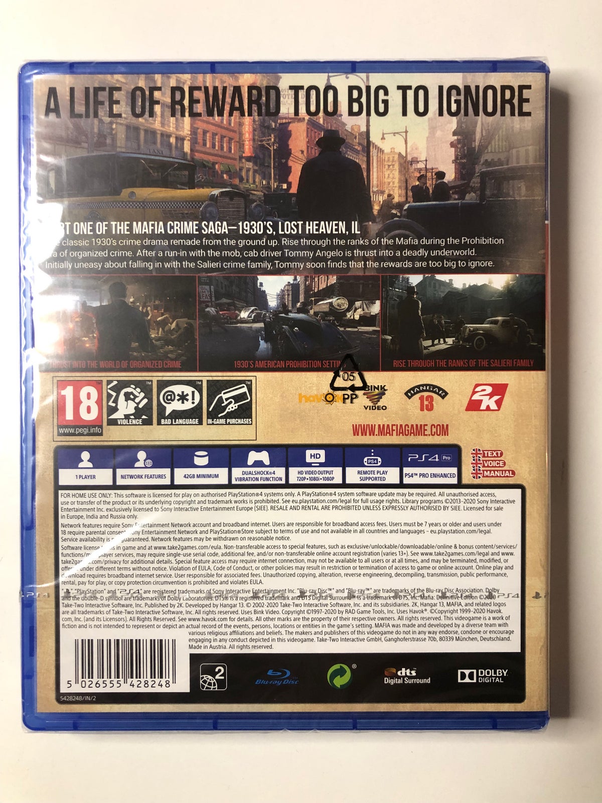 Mafia Definitive Edition, PS4, action