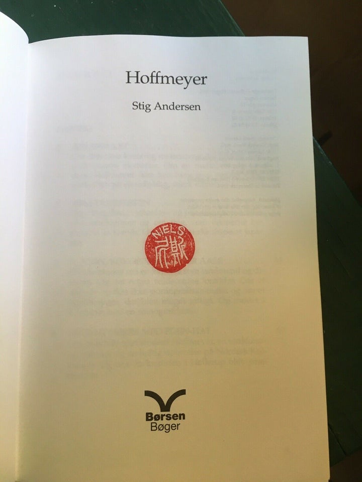 Hoffmeyer, Stig Andersen, genre: biografi