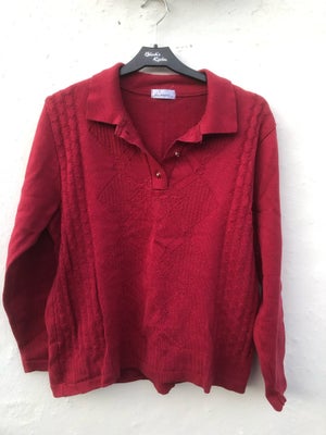 Sweater, Laure, str. 40, Rød, God men brugt, Laure sweater str 40 med polokrave 
Brystmål 102 cm 
Da