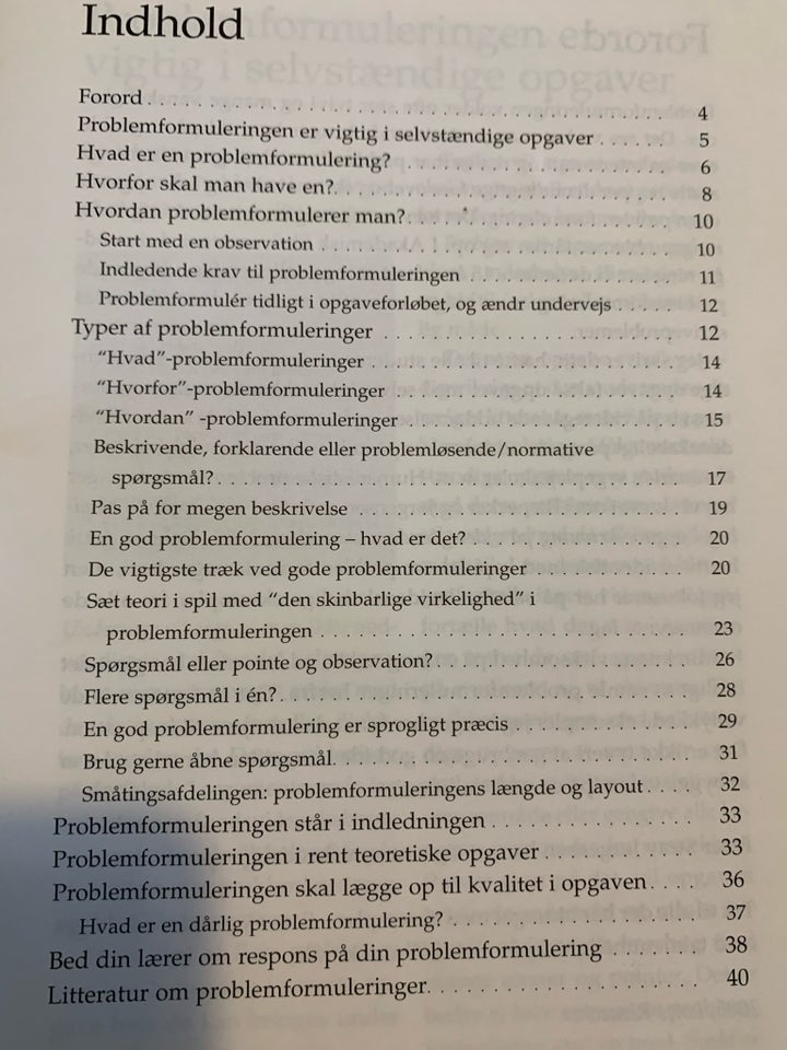 Problemformulering på de samfundsvidenskabelige , Lotte