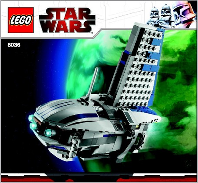 Lego Star Wars, 8036 Separatist Shuttle
Komplet med byggevejledning, klistermærker og minifigurer. i