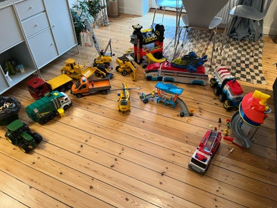 Biler med mere, Paw patrol og meget mere, Stort udvalg af Paw patrol, brandbiler, kran etc, skraldeb