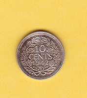 Andet land, mønter, (273) Surinam 10 Cent sølv