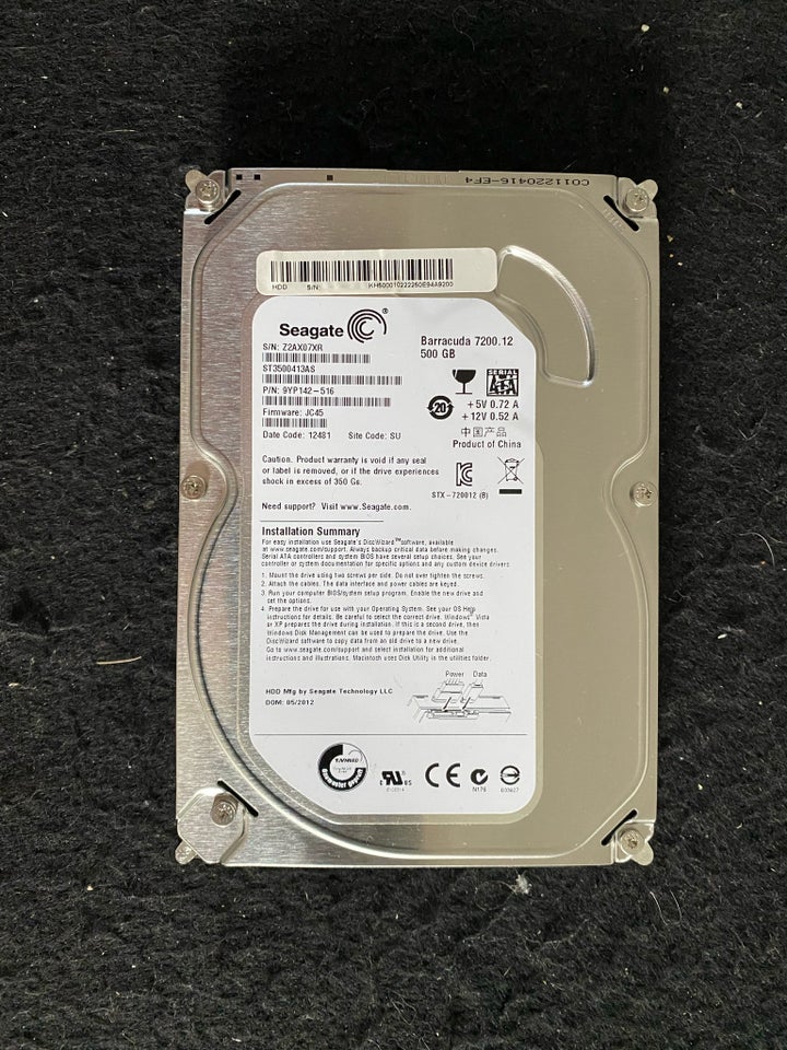 Seagate, 500 GB, Perfekt