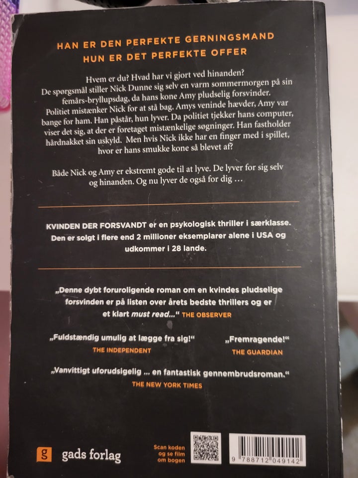 Kvinden der forsvandt, Gillian flynn, genre: krimi og