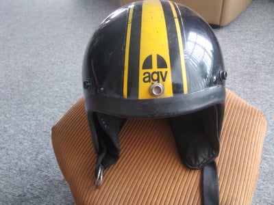 Agv hjelm retro fin stand ca 50år, Tror det er en størrelse 54