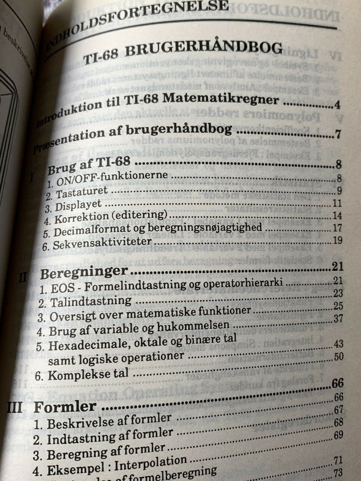 Texas TI-68 manual