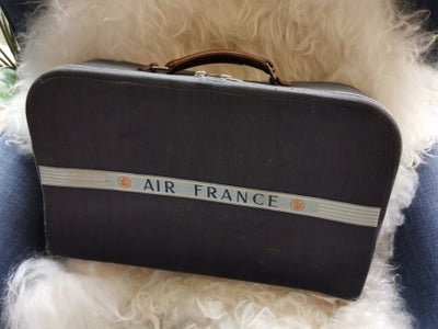 Skøn dekorativ retro rejsekuffert, Air France vintage stewardesse rejsetaske, Charmerende berejst vi