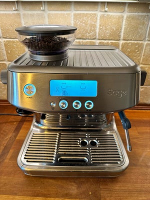 Espressomaskine, Sage Barista Peo, Sage Barista Pro. 
Brugt men stadig med mange gode kopper kaffe i