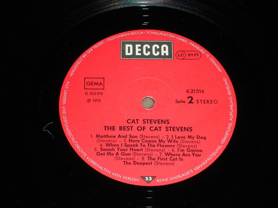 LP, Cat Stevens, The Best Of Cat Stevens