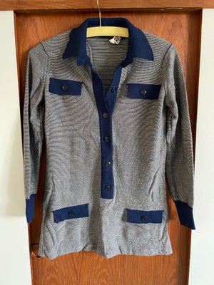 Sweater, Rodier Paris , str. 38, Mørkeblå, grå, Akryl (måske uld), God men brugt, Fin fin vintage Ro