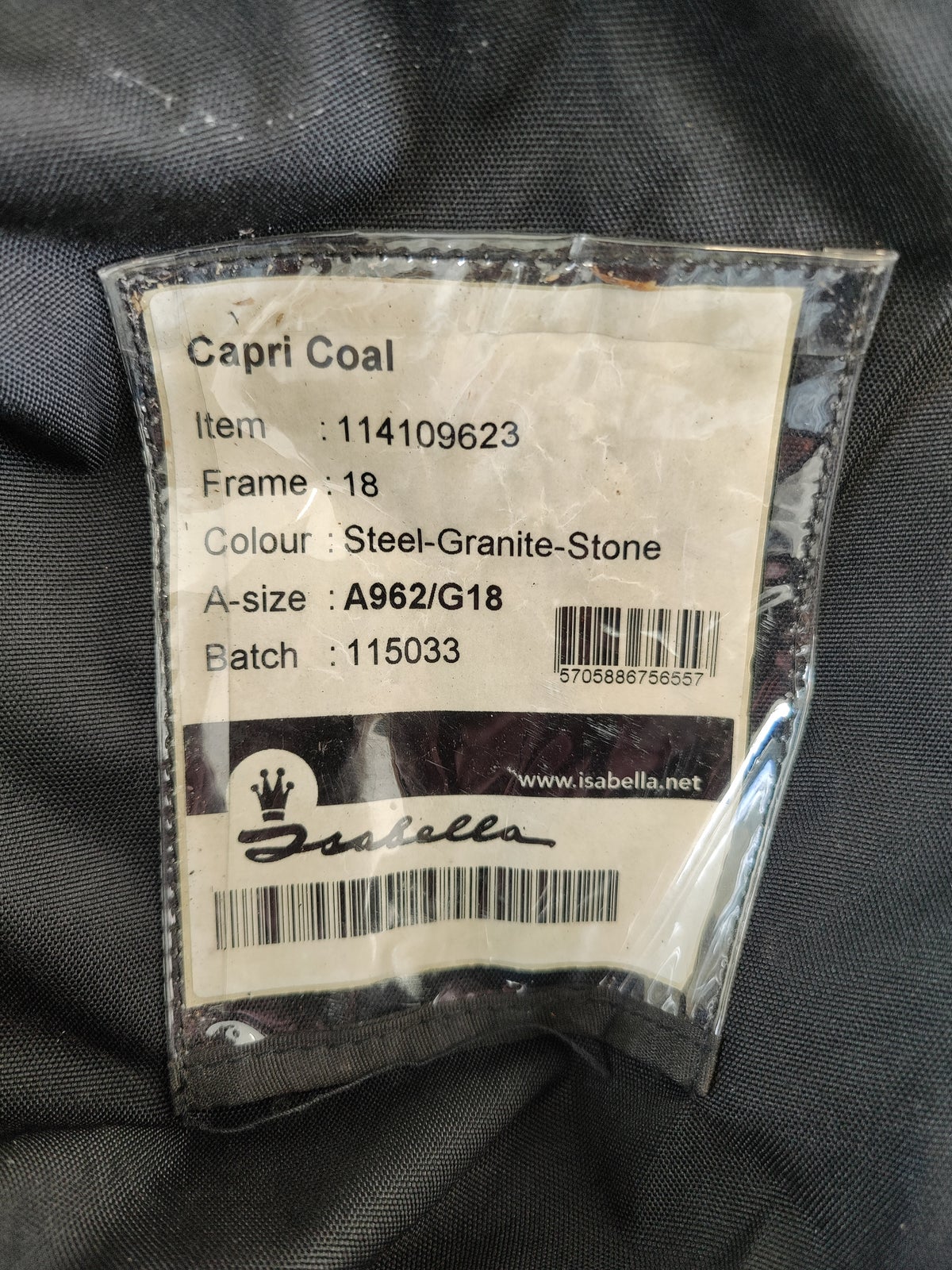 Fortelt, Isabella Capri Coal, a-mål: 962