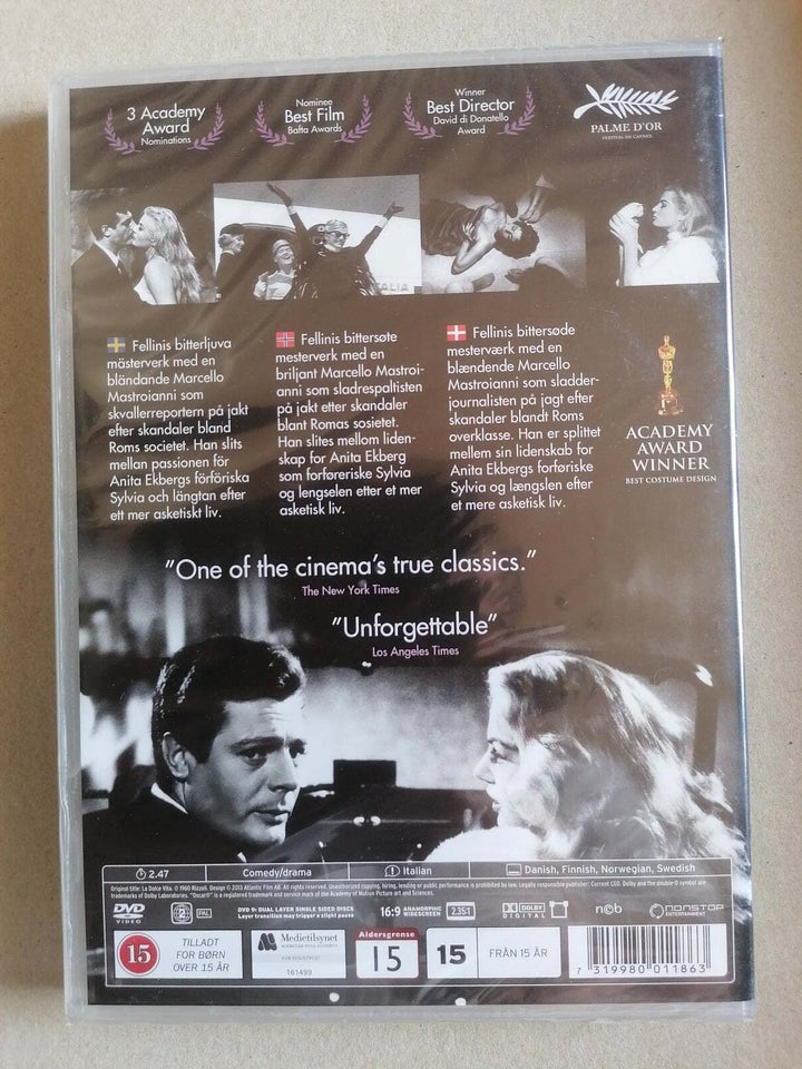 La Dolce Vita, instruktør Federico Fellini, DVD