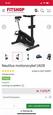 Motionscykel, Motionscykel , Nautilus U628, Står som ny. Proff motionscykel
Se ny pris 7.500 - 9000 