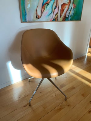 Spisebordsstol, Læder/aluminium, Hay, b: 62 l: 59, Sælger et styk Hay AAC121 stol i cognac-farvet læ