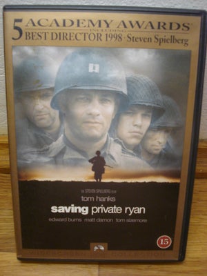 Saving Private Ryan, instruktør Steven Spielberg, DVD, action, Amerikansk film fra 1998 med Tom Hank